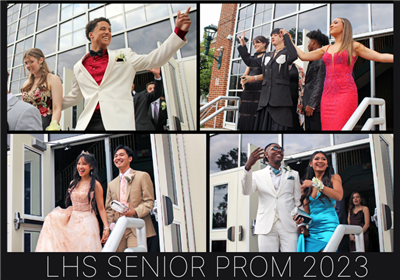  senior students dressed for prom